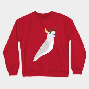 Christmas Australian Sulfur Crested Cockatoo Parrot Crewneck Sweatshirt